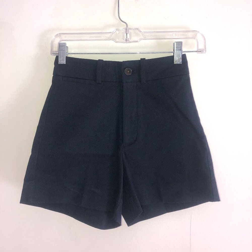 FRANK AND OAK GOOD COTTON NAVY SHORT